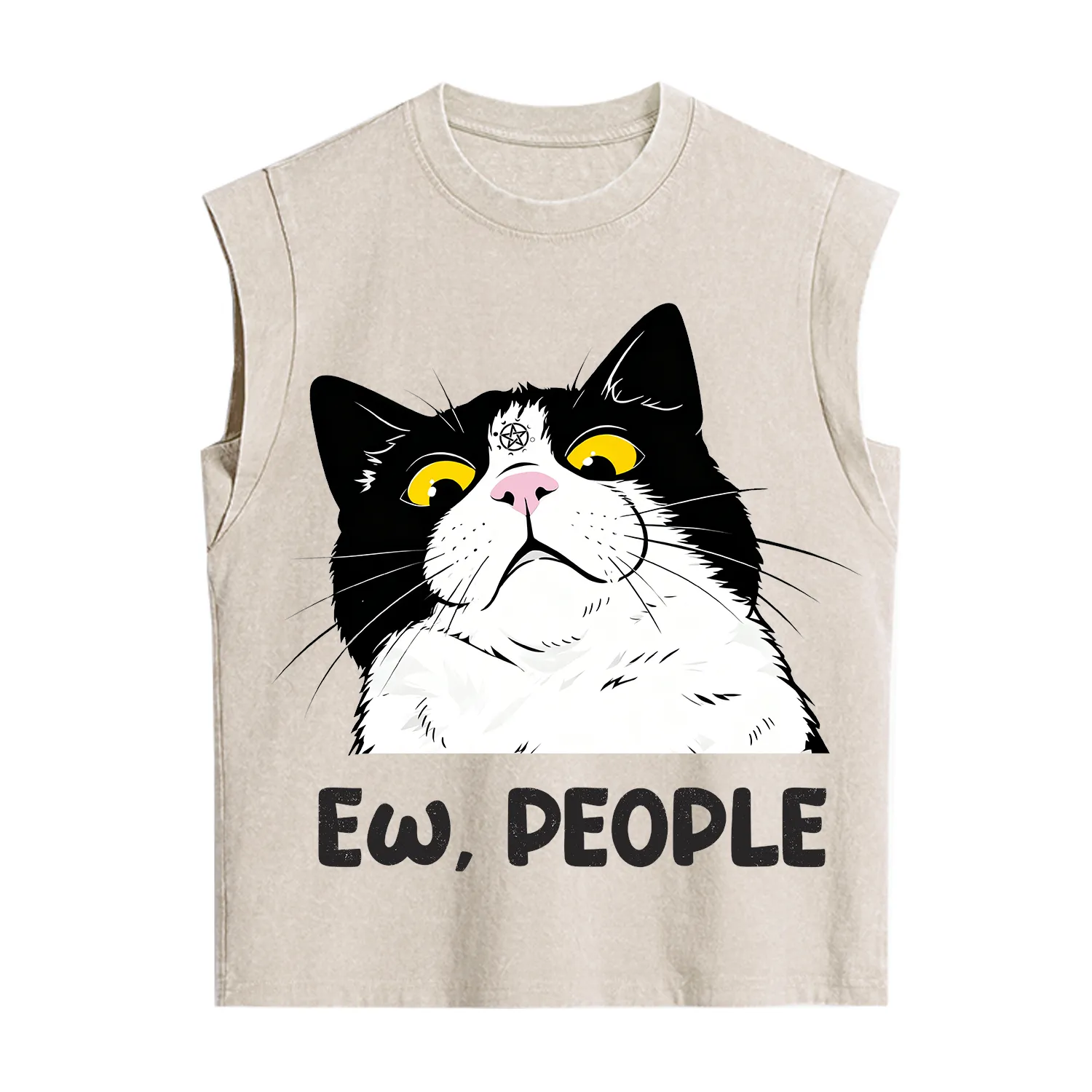 Purplehecate Ew People Cat Vintage Washed Tank
