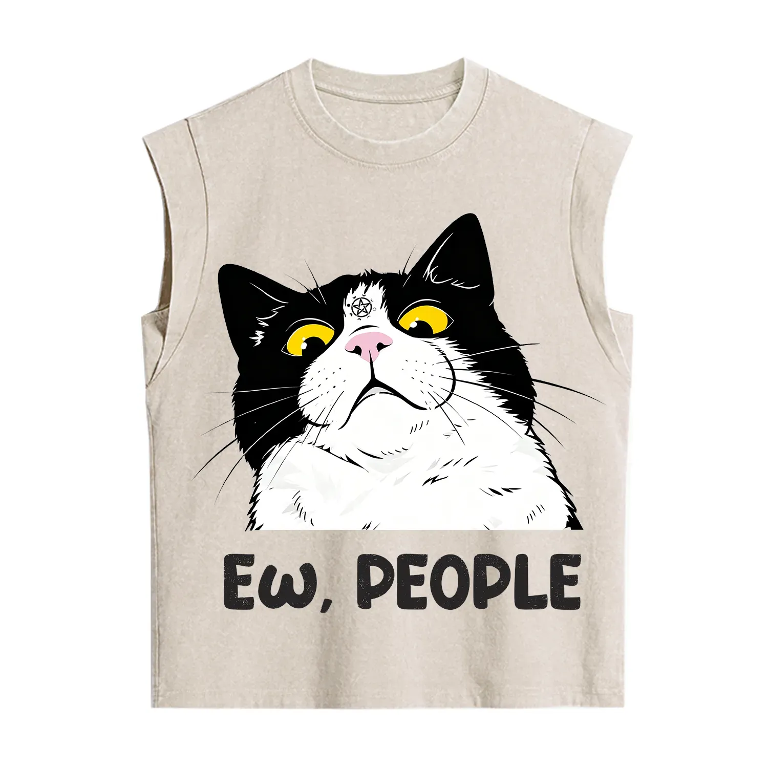 Purplehecate Ew People Cat Vintage Washed Tank