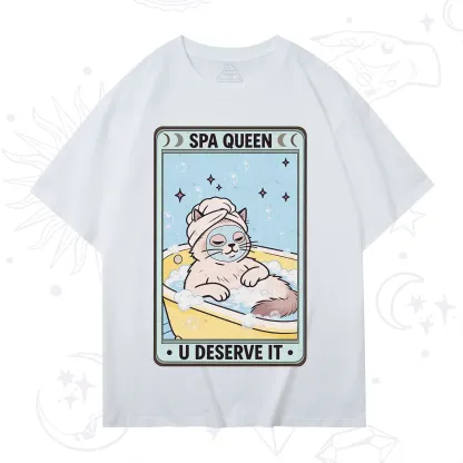 Purplehecate The Spa Queen Cat Tarot T-Shirt