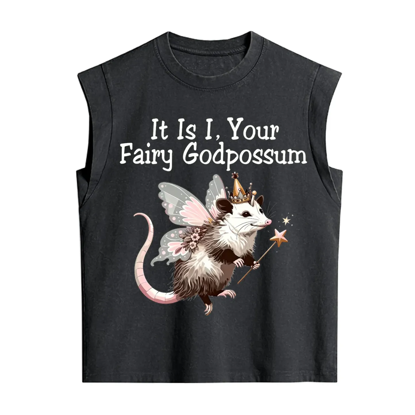 Purplehecate It Is I Your Fairy Godpossum Vintage Washed Tank