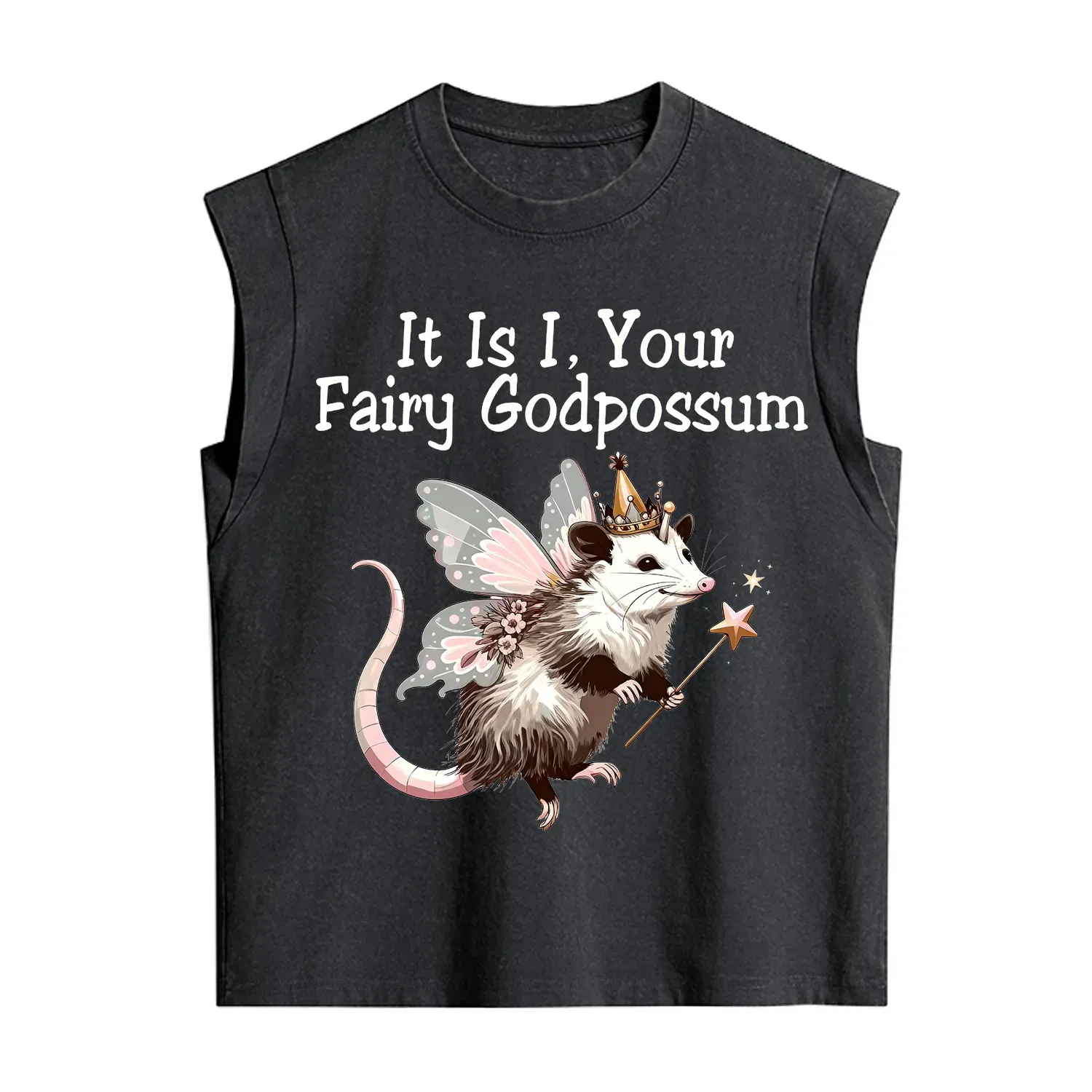 Purplehecate It Is I Your Fairy Godpossum Vintage Washed Tank