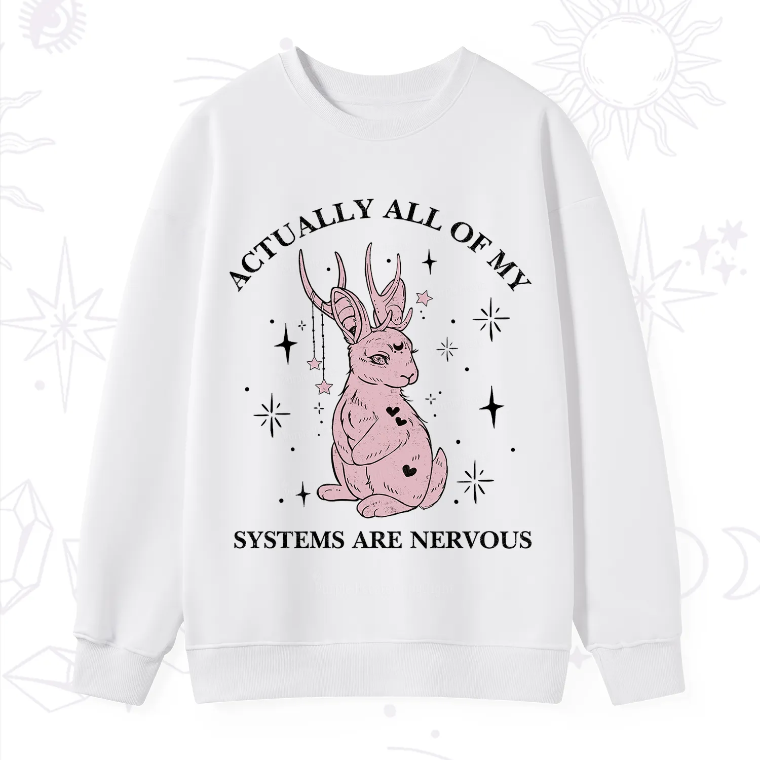 Purplehecate Actually All Of My Systems Are Nervous Sweatshirt