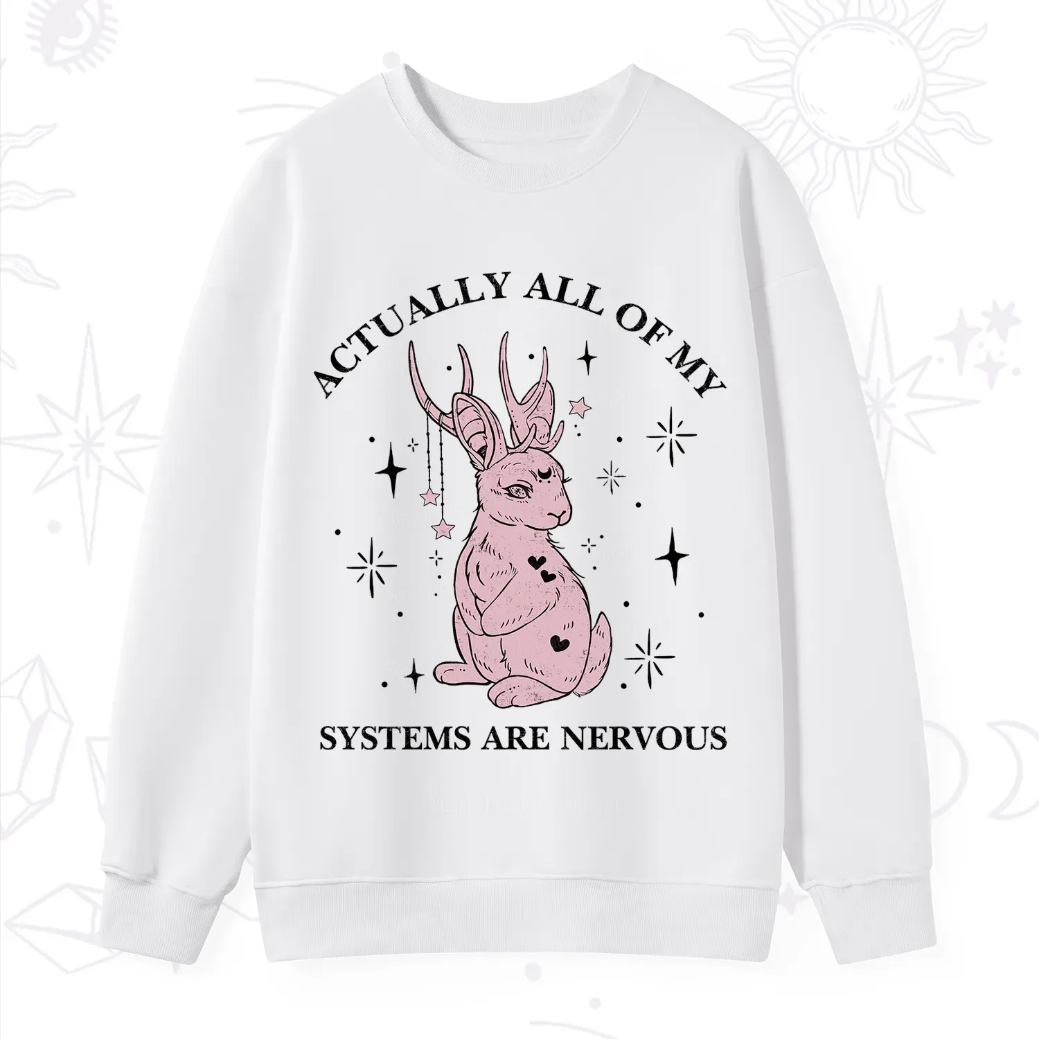 Purplehecate Actually All Of My Systems Are Nervous Sweatshirt