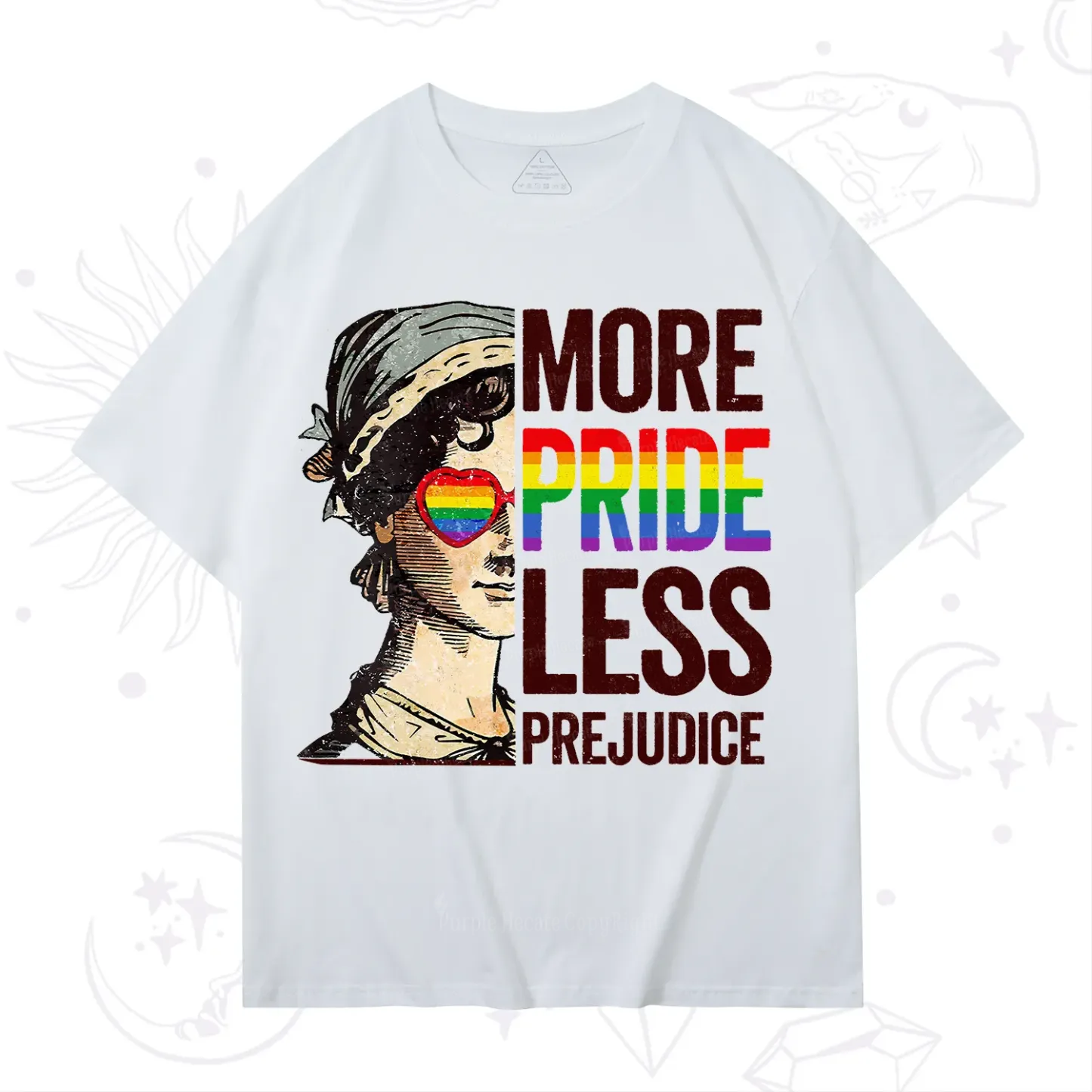 Purplehecate More Pride Less Prejudice Rainbow T-Shirt