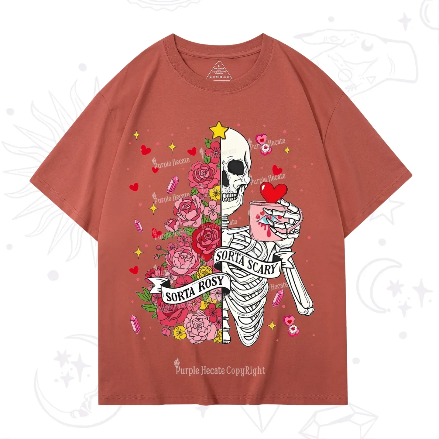 Purplehecate Sorta Rosy Sorta Scary Valentine T-Shirt