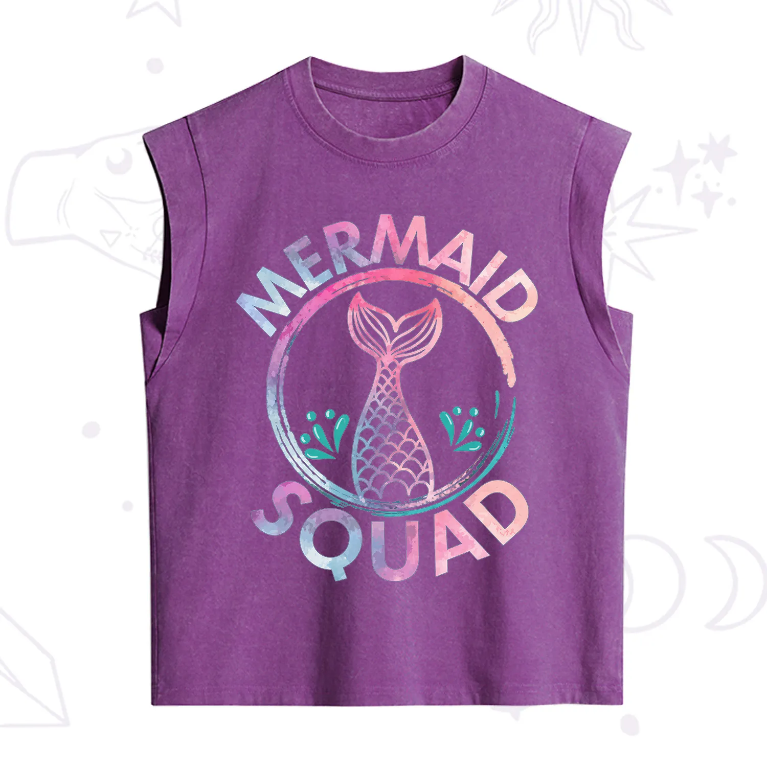 Purplehecate Mermaid Squad Vintage Washed Tank