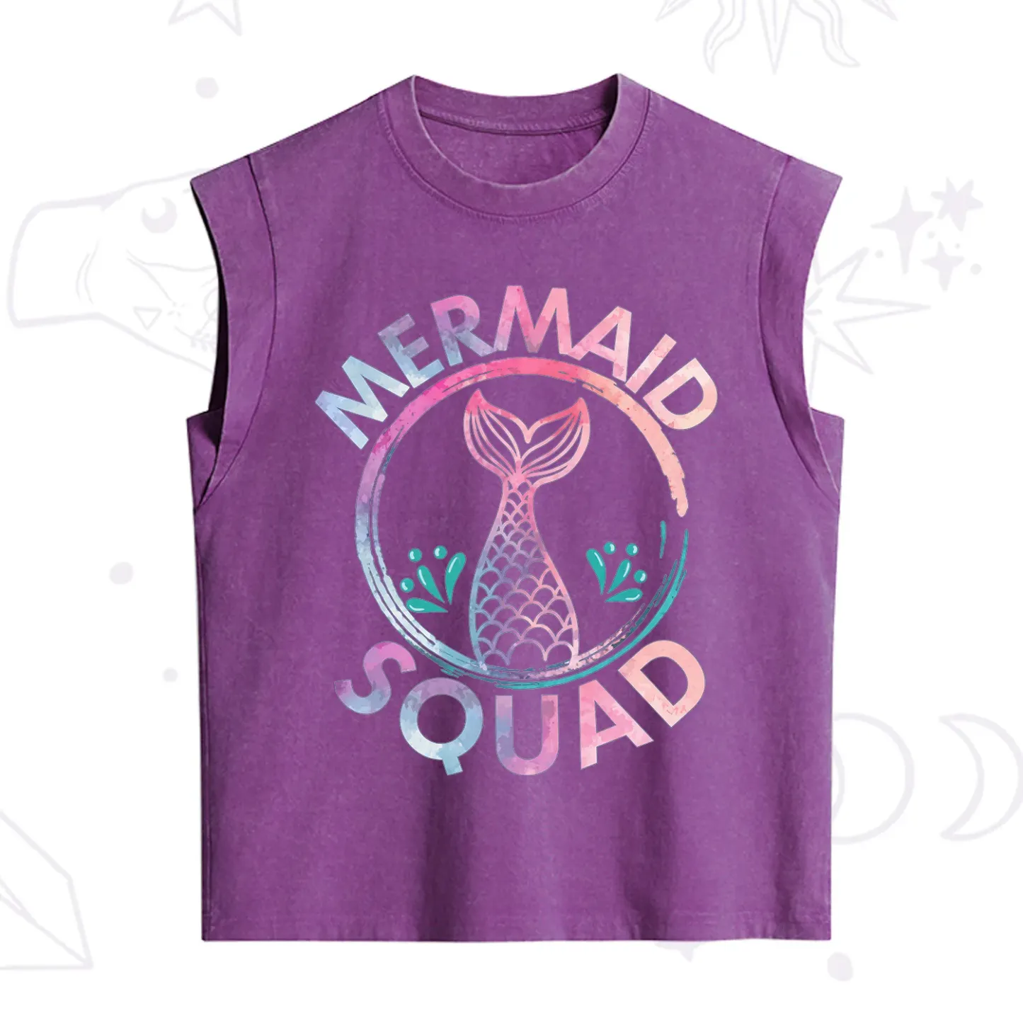 Purplehecate Mermaid Squad Vintage Washed Tank