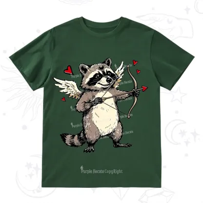 Purplehecate Cupid Raccoon Valentine T-Shirt