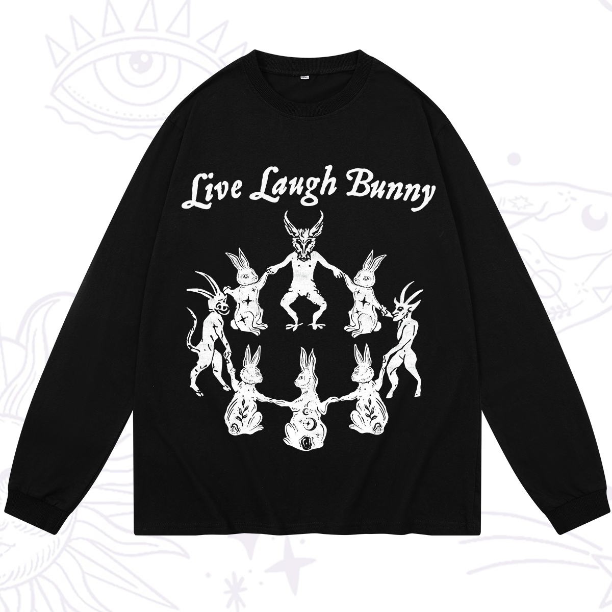 Purplehecate Live Laugh Bunny Long Sleeve T-Shirt