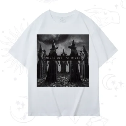 Purplehecate Vintage Girls Will Be Girls Witch T-Shirt