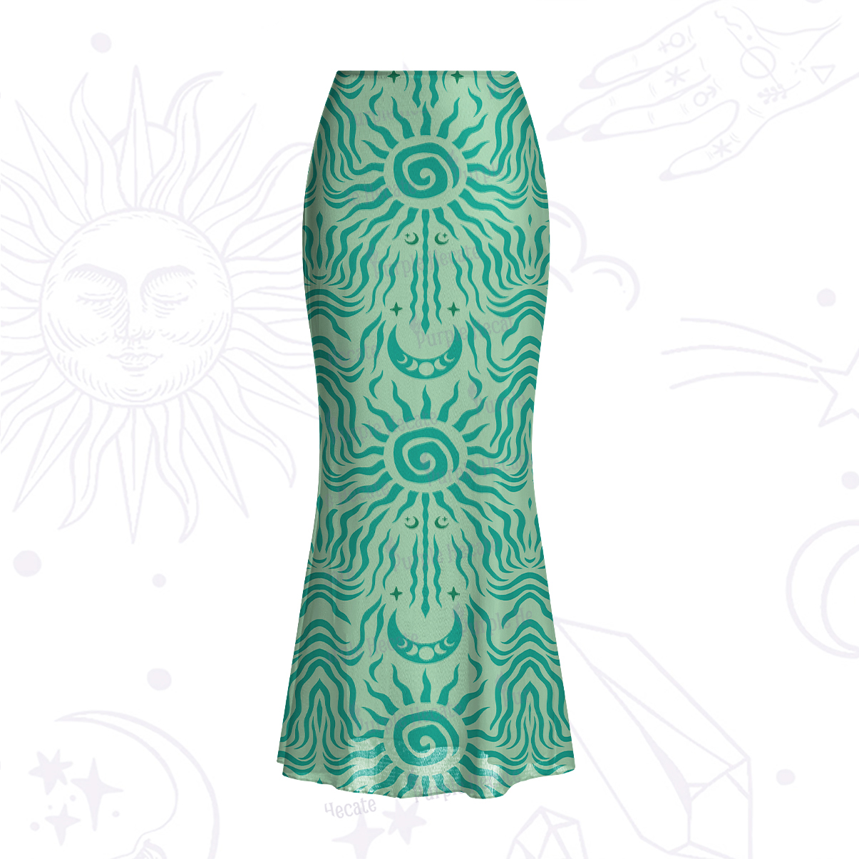Purplehecate Solar Ritual Mesh Mermaid Hem Skirt