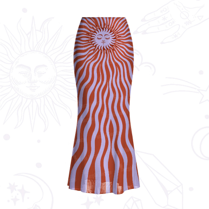 Purplehecate Radiance of the Sun Mesh Mermaid Hem Skirt