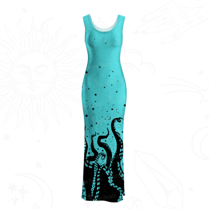 Purplehecate Tentacles of the Deep Mesh Maxi Tank Beach Dress