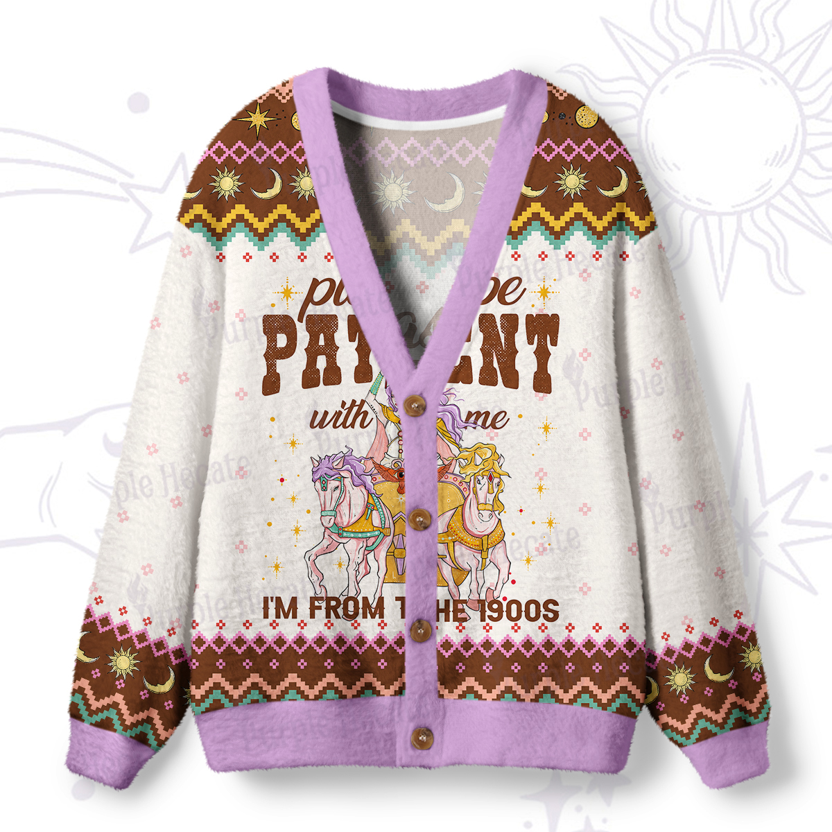 Purplehecate Please Be Patient With Me I'm From The 1900s Ugly Cardigan Sweaters