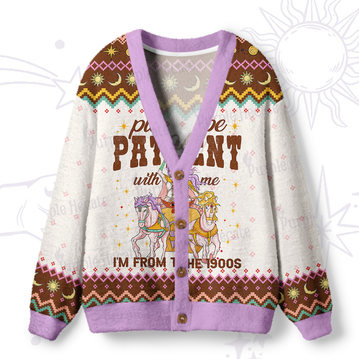 Purplehecate Please Be Patient With Me I'm From The 1900s Ugly Cardigan Sweaters