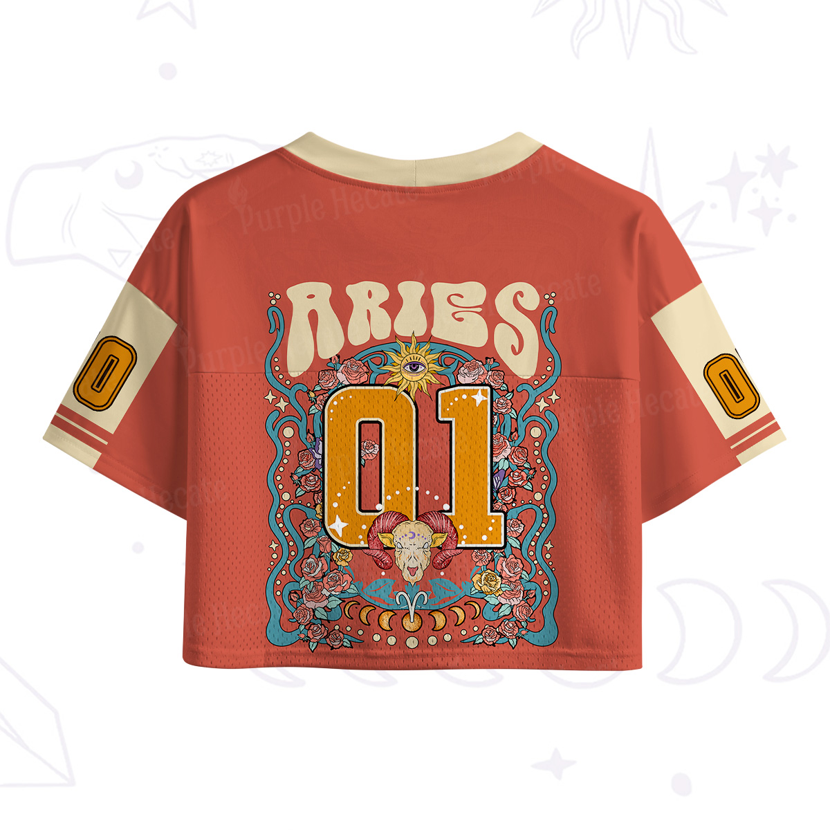Purplehecate Aries Spirit Zodiac Crop Sports Jersey