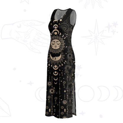 Purplehecate Lunar Eclipse Crochet Knit Maxi Dress
