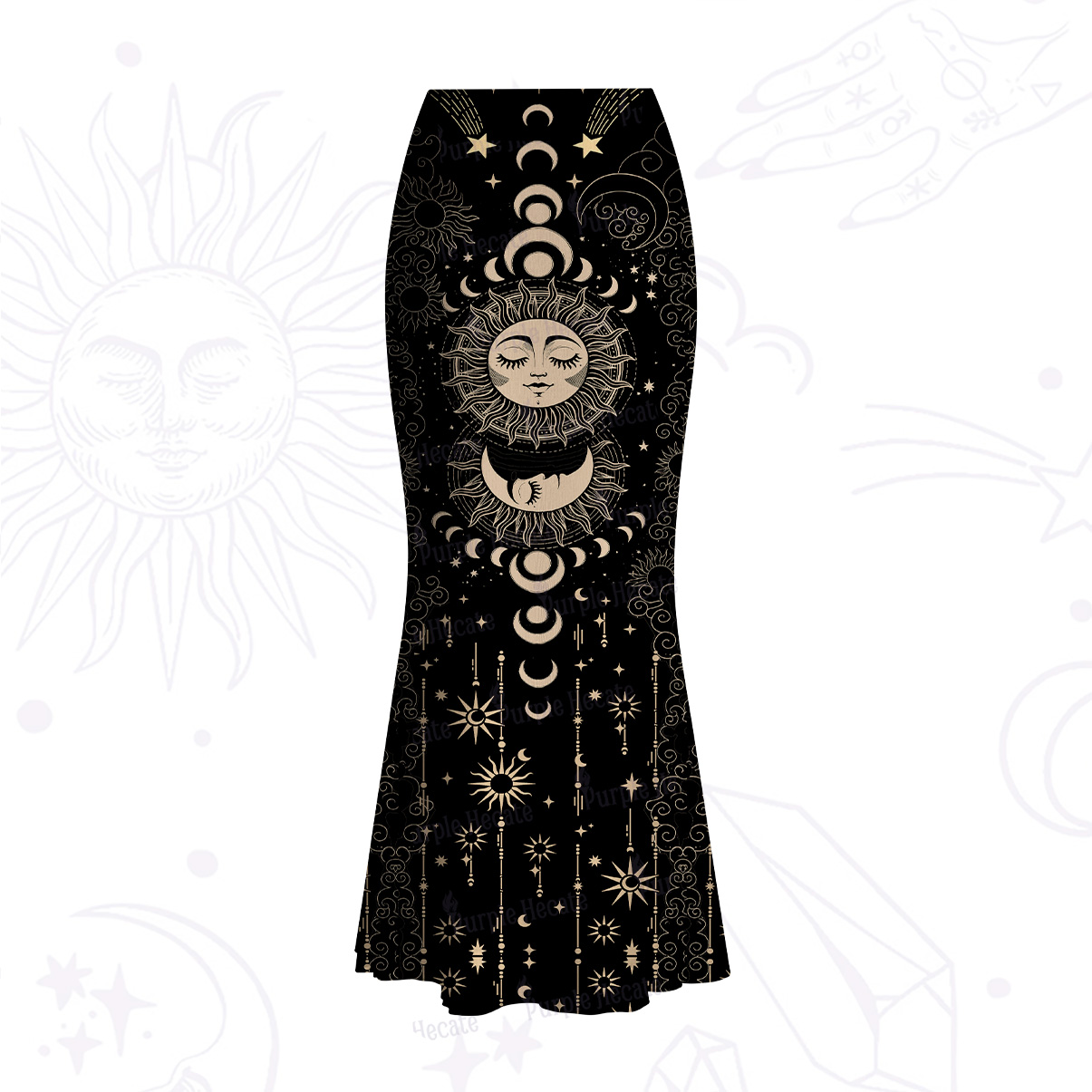 Purplehecate Lunar Eclipse Mesh Mermaid Hem Skirt