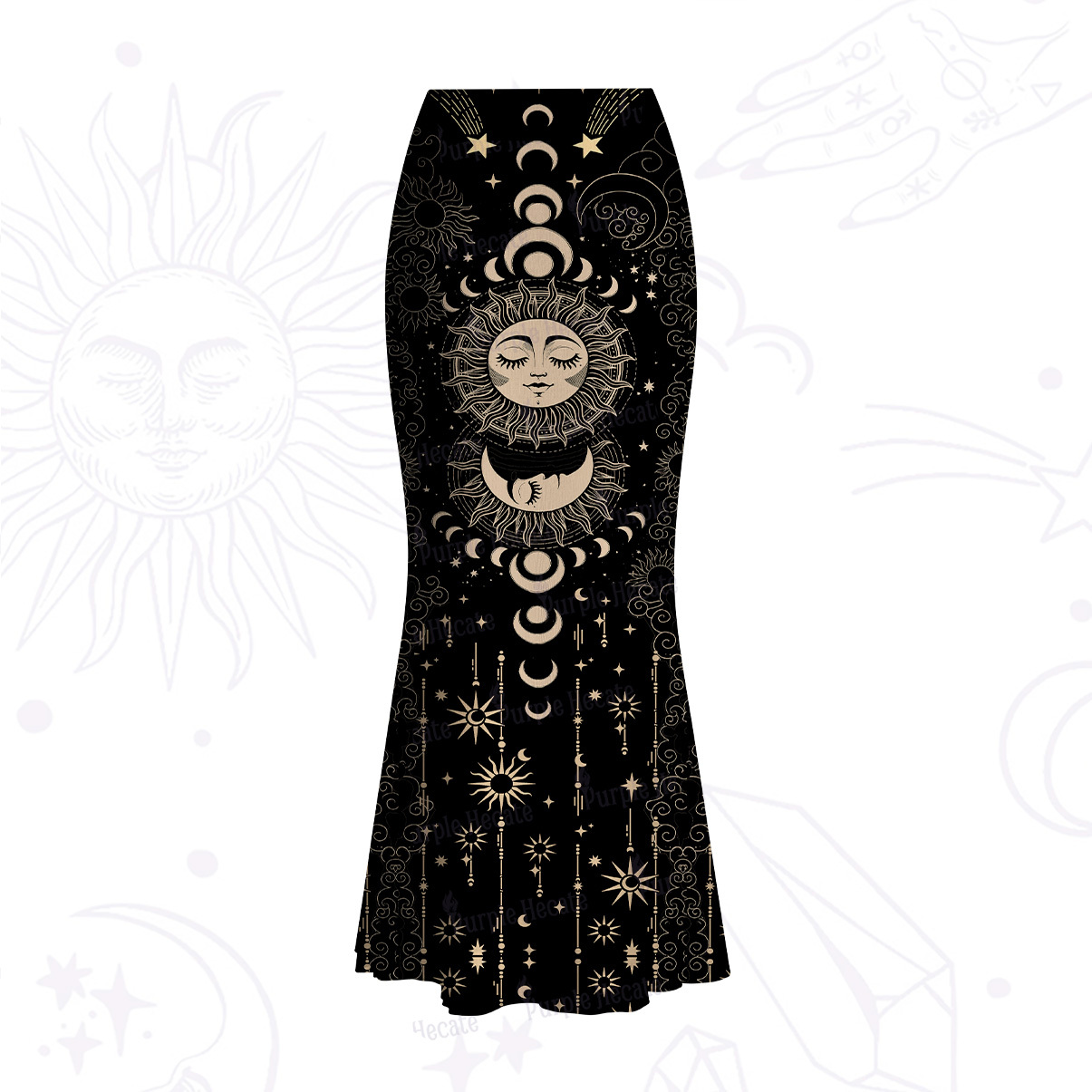 Purplehecate Lunar Eclipse Mesh Mermaid Hem Skirt