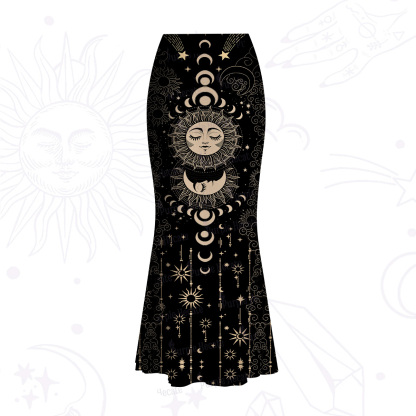 Purplehecate Lunar Eclipse Mesh Mermaid Hem Skirt