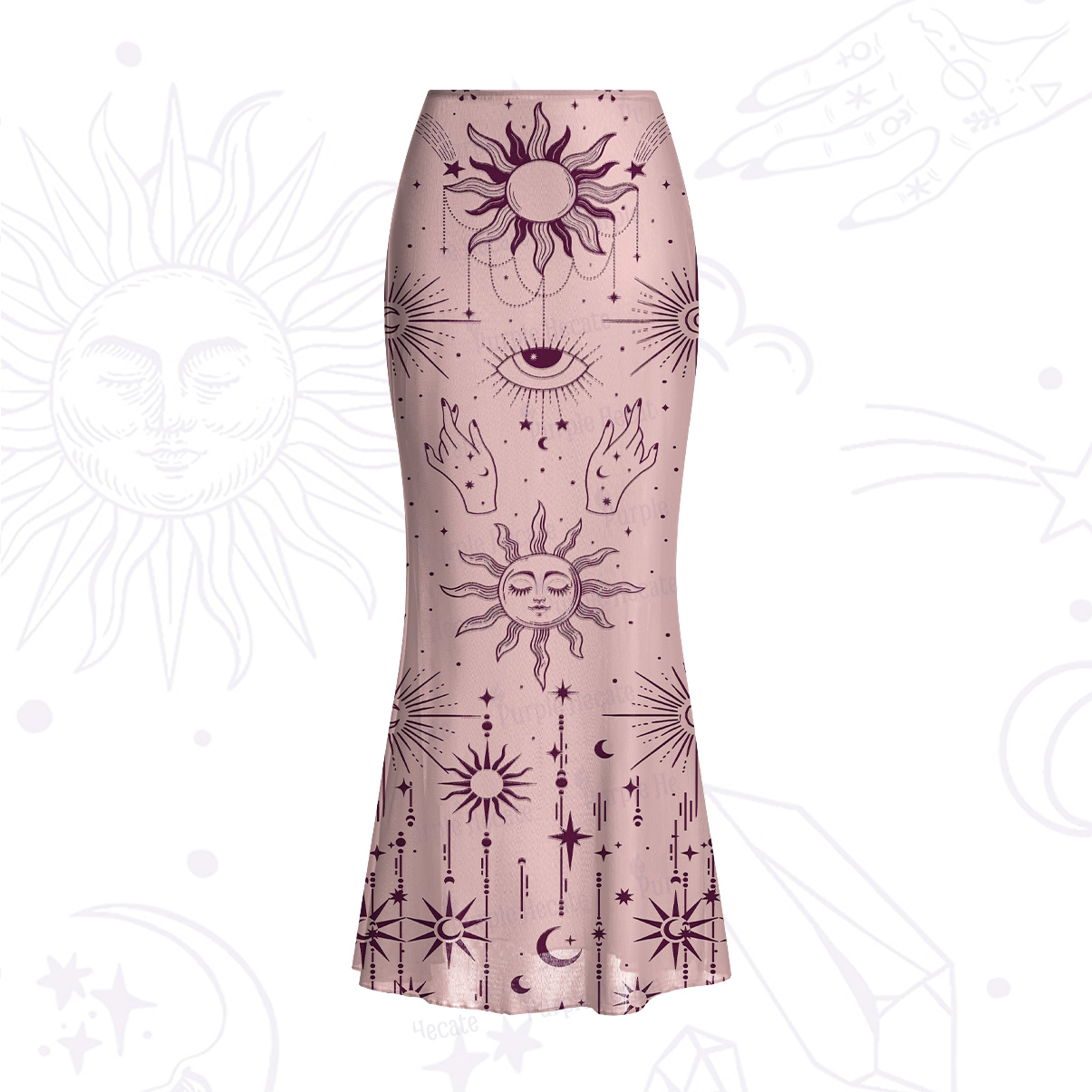 Purplehecate Solar Oracle Mesh Mermaid Hem Skirt