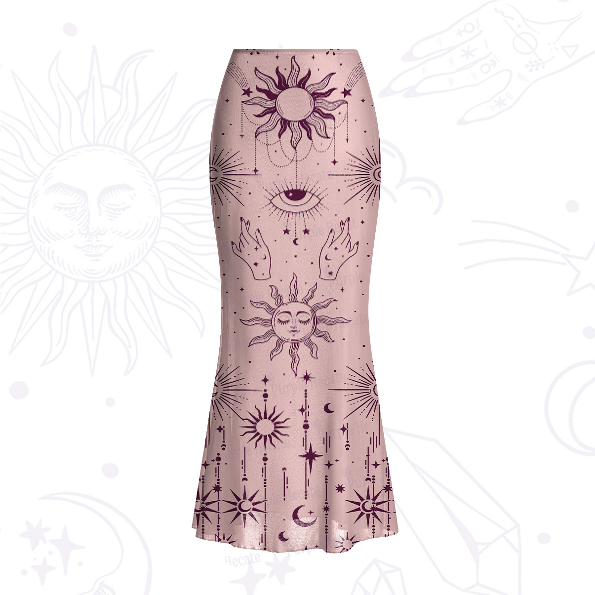 Purplehecate Solar Oracle Mesh Mermaid Hem Skirt