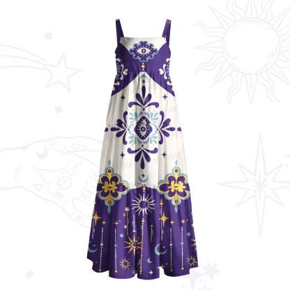 Purplehecate Celestial Oracle Wide Straps Maxi Dress