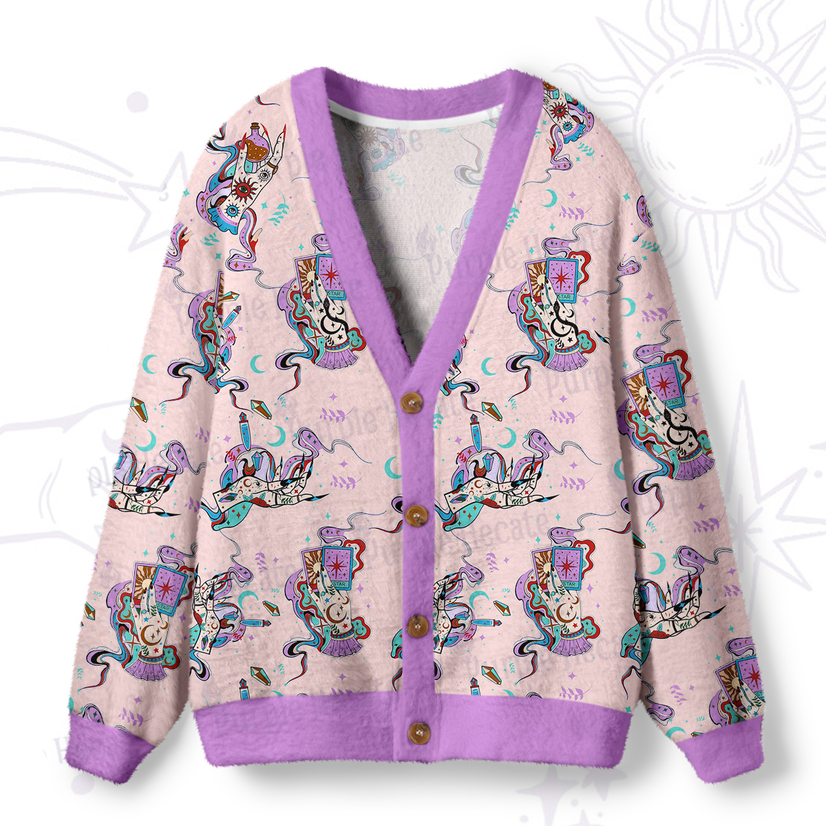 Purplehecate Astrological Secrets Ugly Cardigan Sweaters