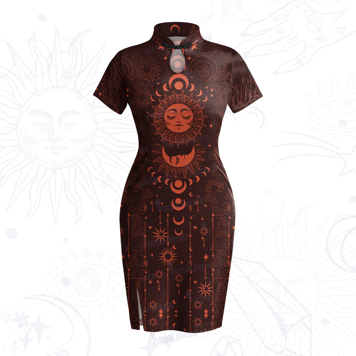 Purplehecate Lunar Eclipse Velvet Bodycon Dress