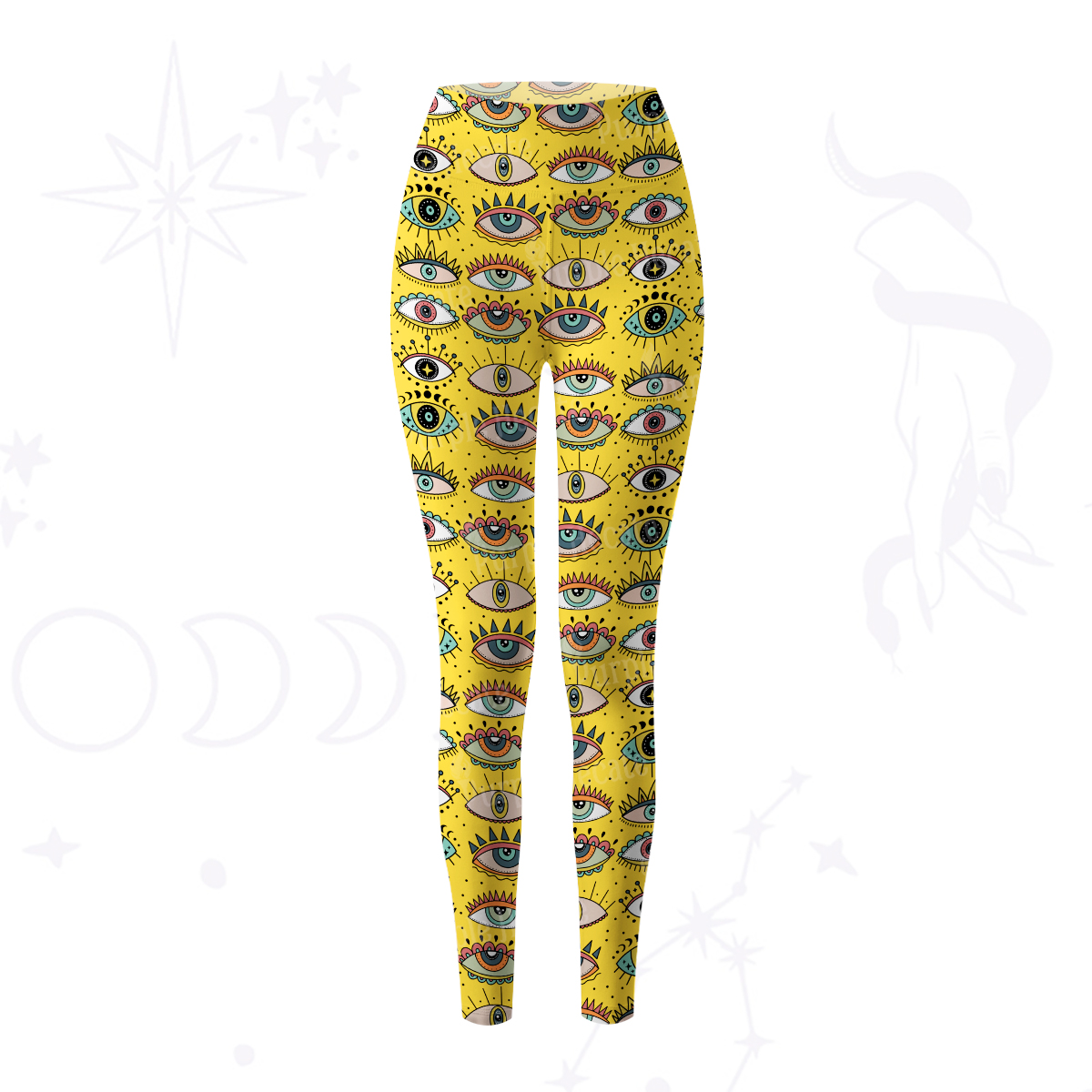 Purplehecate Evil Eye Pattern Yoga Pants