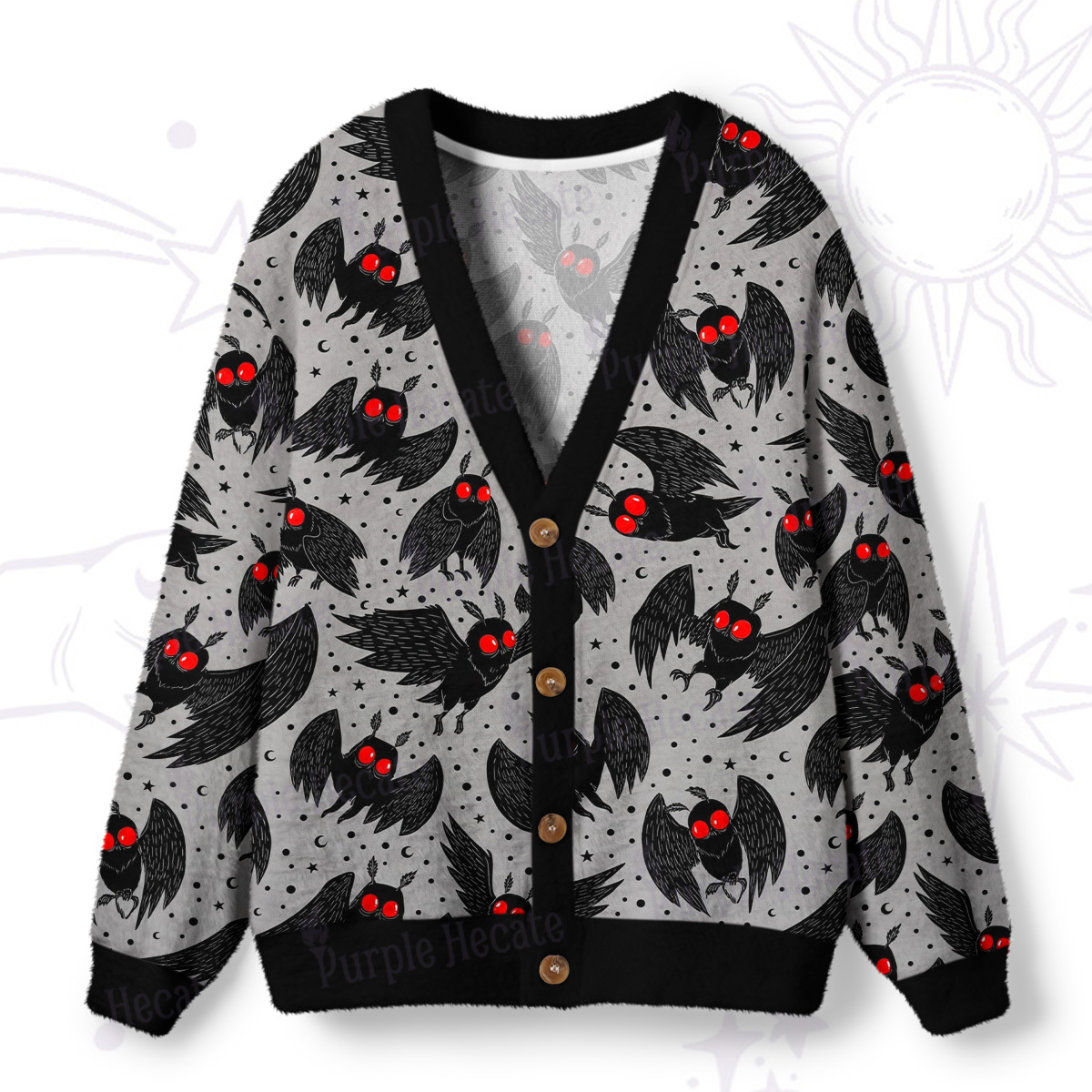 [Copy]Purplehecate Lazy Day Garden Cats Ugly Cardigan Sweaters
