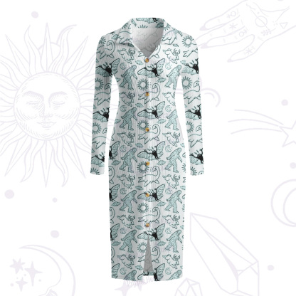 Purplehecate Cryptid Ribbed Knit Dress