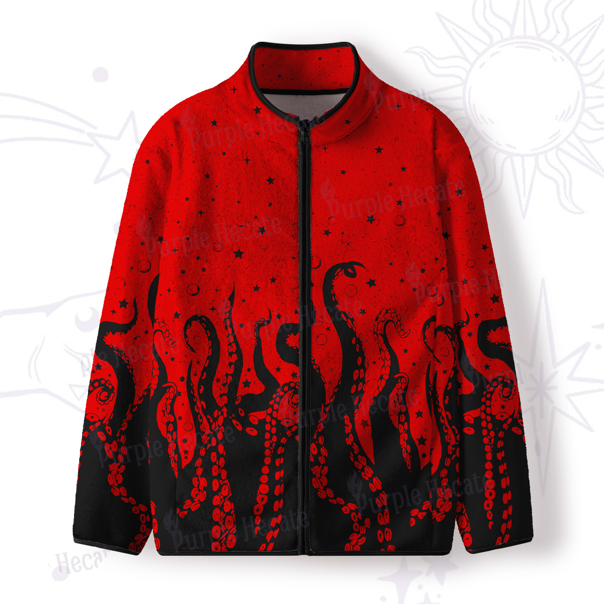 Purplehecate Tentacles of the Deep Full Zip Fleece Jacket