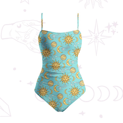 Purplehecate Magic of Sun and Moon Slim-Strap Swimsuit