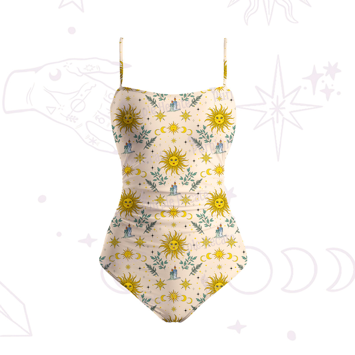 Purplehecate Magic Sun Slim-Strap Swimsuit