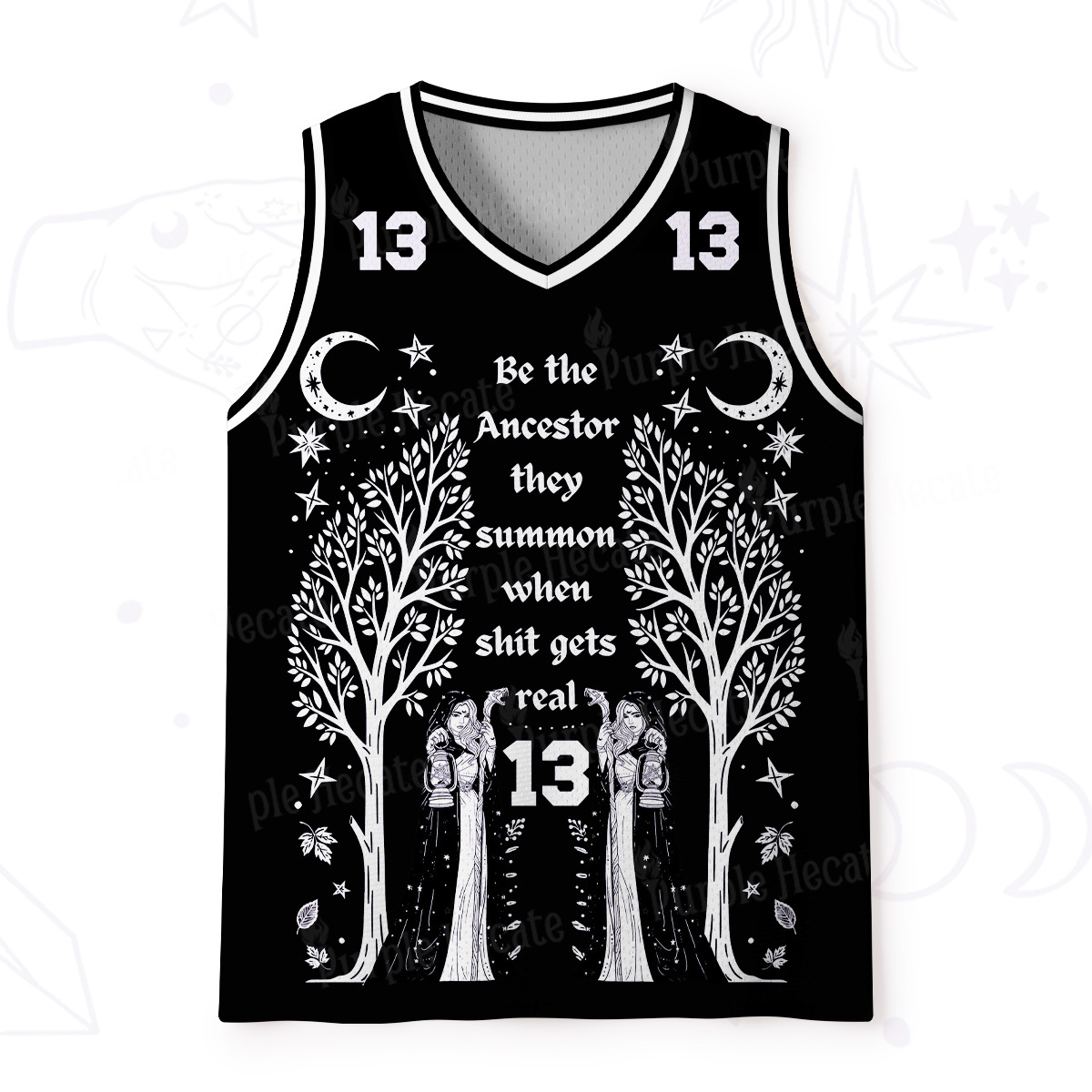 Purplehecate Be The Ancestor They Summon When Shit Gets Real Mesh Jersey Tank Top