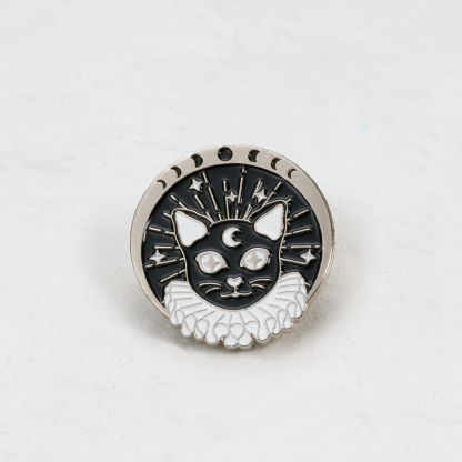 Purplehecate Cat Face Pin