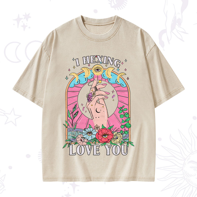 Purplehecate I Hexing Love You Washed T-Shirt