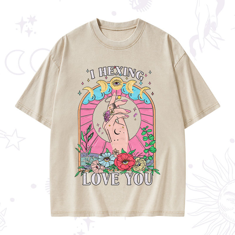 Purplehecate I Hexing Love You Washed T-Shirt