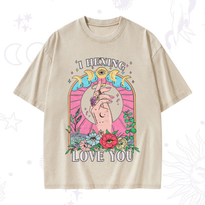 Purplehecate I Hexing Love You Washed T-Shirt