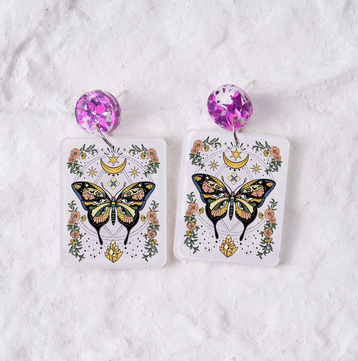 Magic Purplehecate I Am Opening Acrylic Earrings