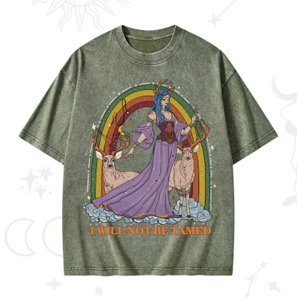 Purplehecate I Will No Be Tamed Washed T-Shirt