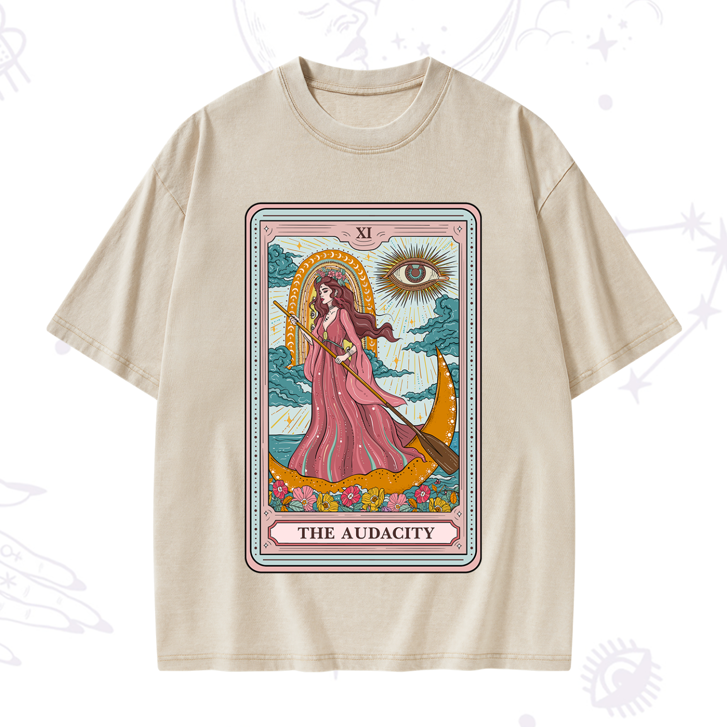 Purplehecate The Audacity Goddess Tarot Washed T-Shirt