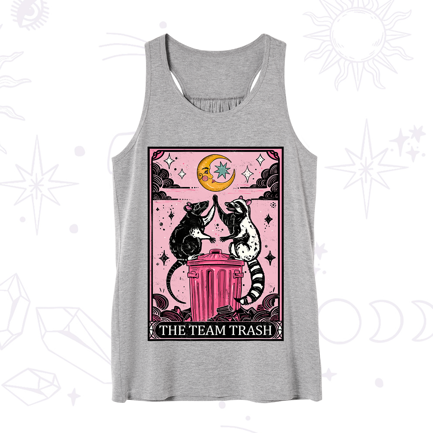 Purplehecate The Team Trash Opossum tarot Tank