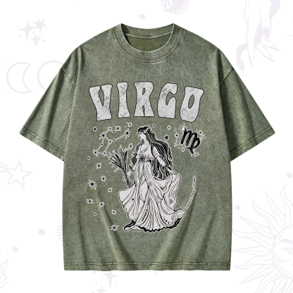 Purplehecate Virgo Starshine Zodiac Washed T-Shirt