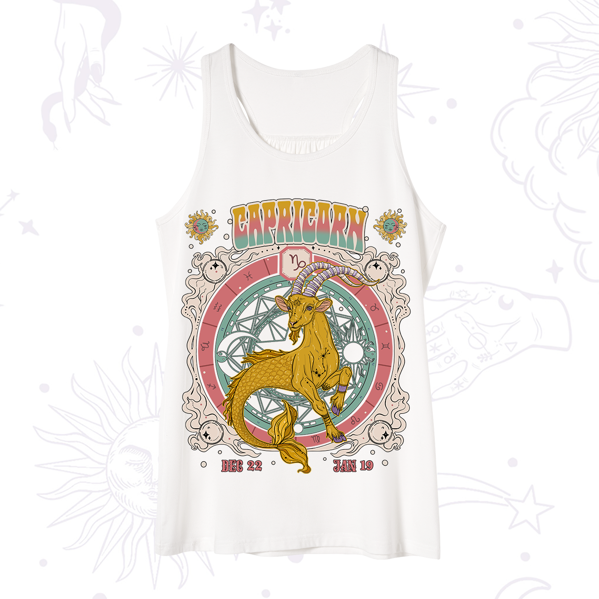Purplehecate Capricorn Cosmic Zodiac Tank