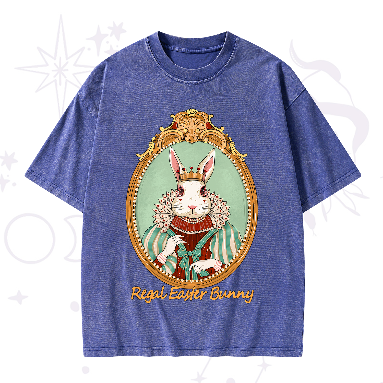 Purplehecate Regal Easter Bunny Washed T-Shirt