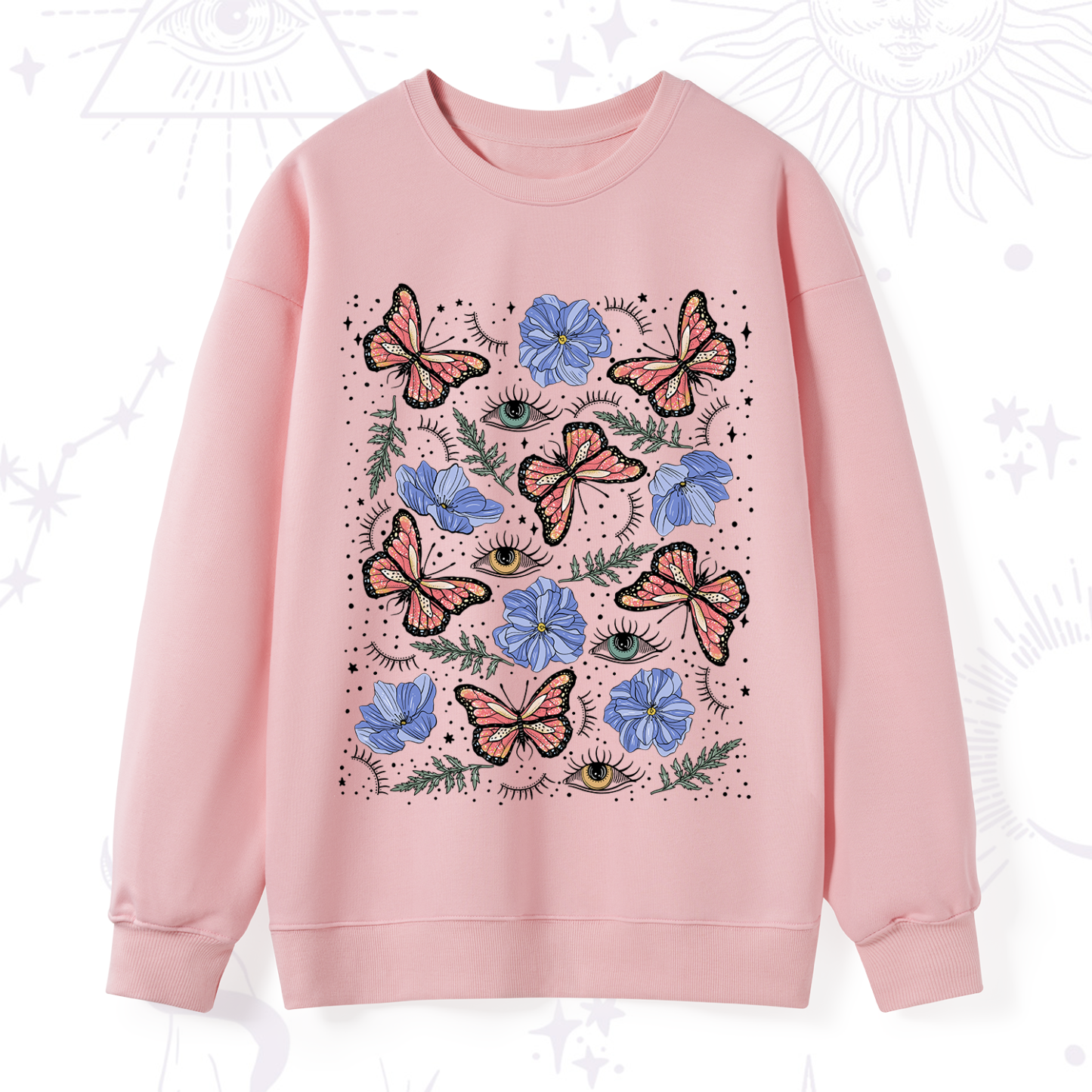 Purplehecate Butterfly Floral Sweatshirt