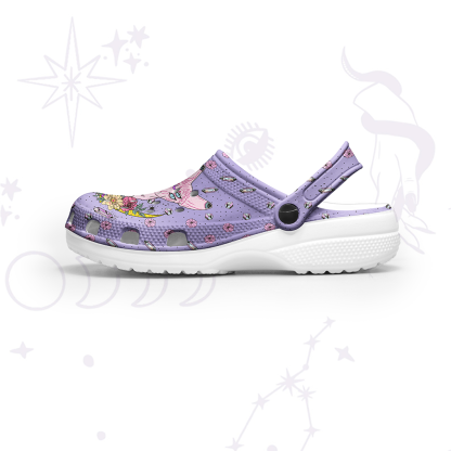Purplehecate Moon Phase Cat Rubber Clogs