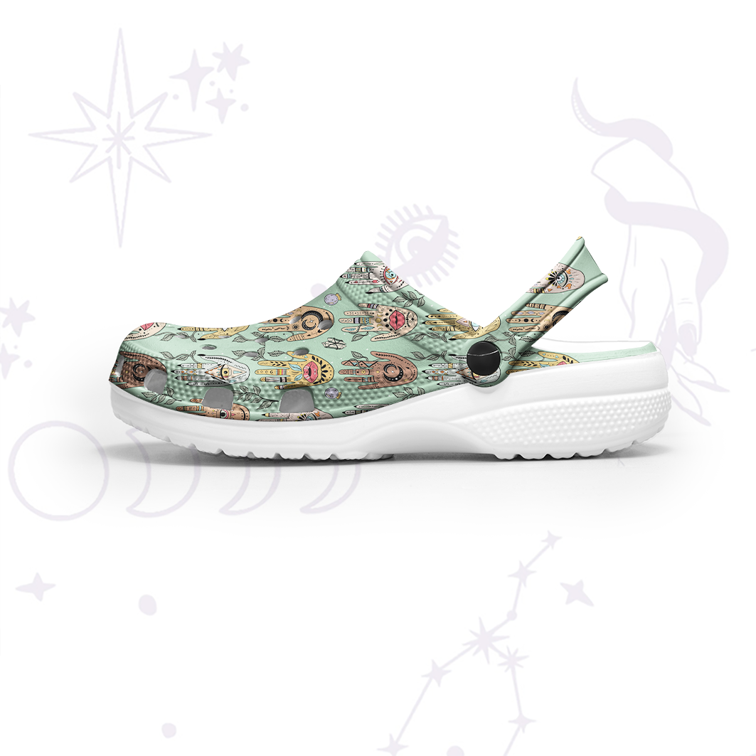 Purplehecate Helping Hands Rubber Clogs